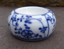 Tettau/Royal Bayreuth Flow Blue Porcelain Open Salt Dip, Cellar, Dish!