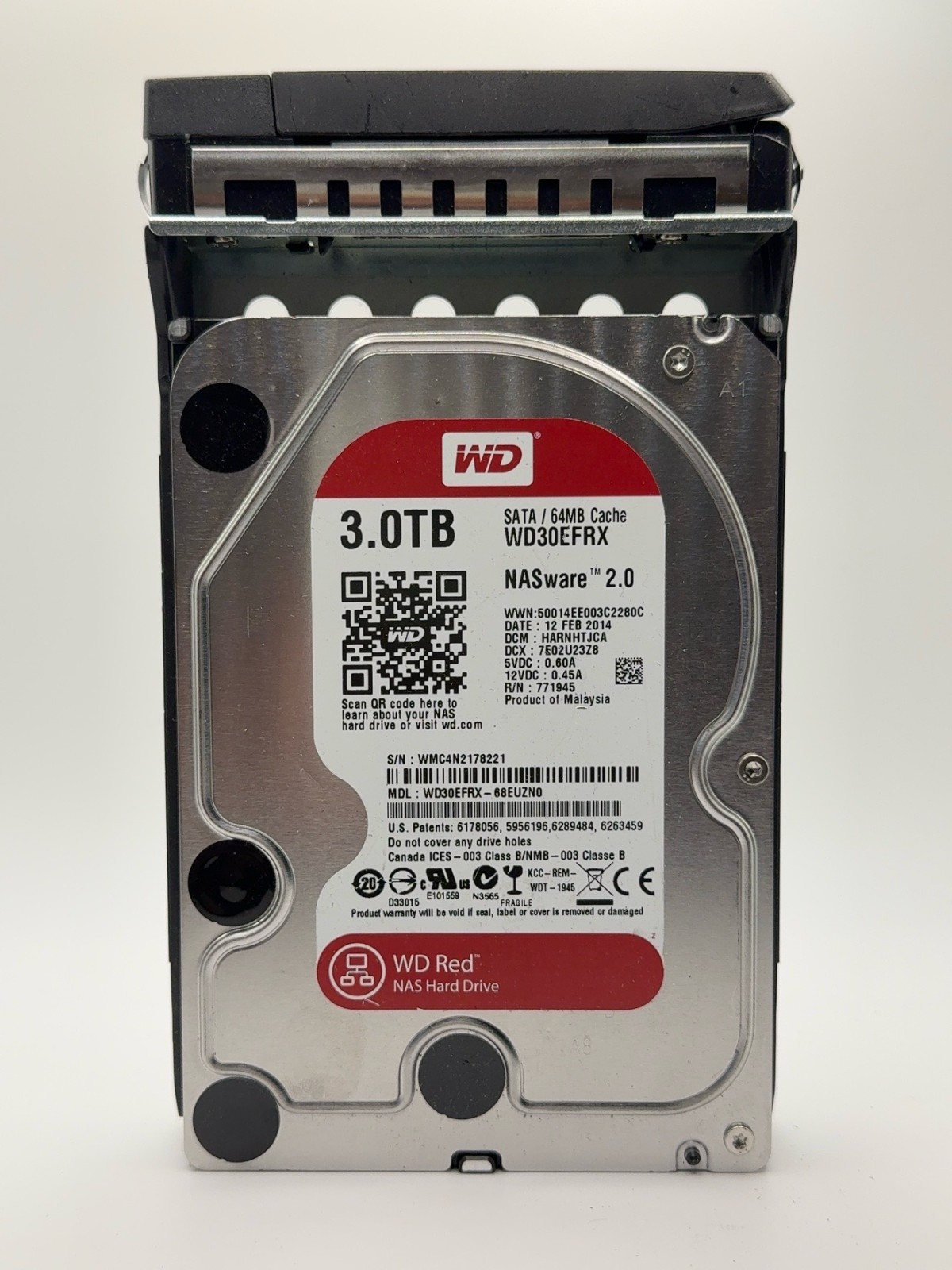WD Red WD30EFRX 3TB NAS SATA 6Gb/s 3.5"" 100% Health & Performance HARD DRIVE