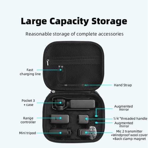 Bolsa de almacenamiento portátil para 3 bolsas de transporte carcasa de cámara de mano - Han2601 - Imagen 7 de 10
