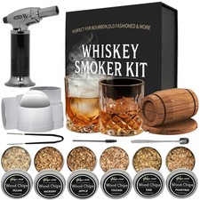 Whiskey Smoker Kit with Torch,Cocktail Smoker Infuser for Old Fashioned Drink...