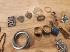 Lot of mixed costume jewelry necklaces bracelets charms earrings rings etc — photo 4