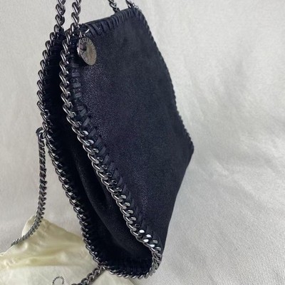 Stella McCartney Falabella 3 Black Saddle Bag almost unused From