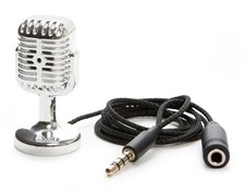 Kikkerland Mini Karaoke Microphone Portable Wired Mic NEW
