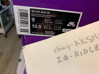 Size 9.5 - Nike SB x Air Max 95 OG Cacao Wow for sale online | eBay