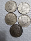 [Lot of 5] - 3 90% Silver1 964 Kennedy Half Dollar & 2 40% Kennedy Halves