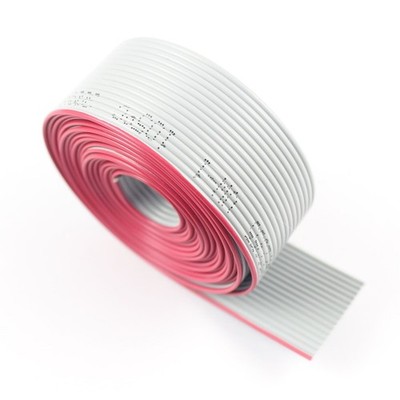 2M 6.5Ft 1.27mm Pitch 16 Pin Wire Gray Flat Ribbon Cable For 2.54mm FC Connector