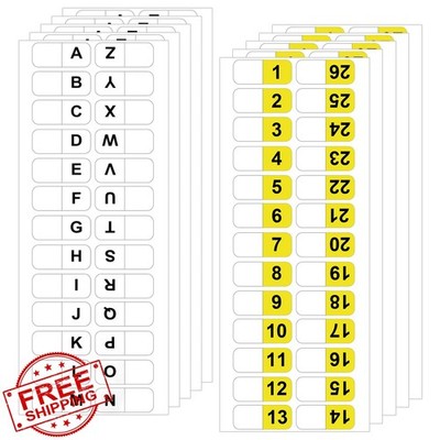 salbsever Alphabet Tabs Yellow Stickers