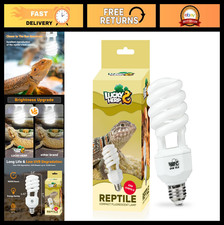 "UVA UVB Reptile Light 10.0 - 23W Compact Fluorescent UVB Bulb for Bearded Drago