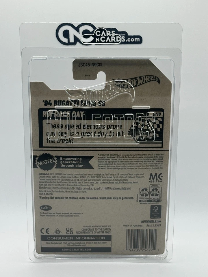 2025 Hot Wheels Super Treasure Hunt '94 Bugatti EB110 SS With Protector - Image 2 of 4