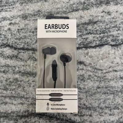 Earbuds w/ Microphone Wired Earbuds - Black