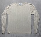 Saks Fifth Avenue 100% Silk Textured Pullover Sweater  Size Medium Cream