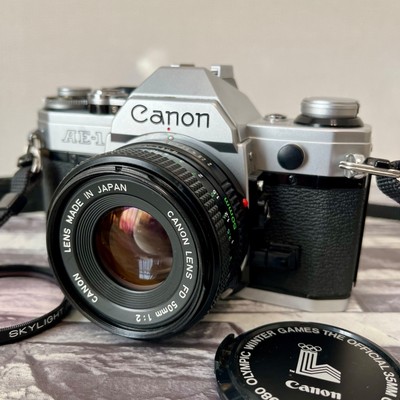 Canon AE-1 SLR 35mm Film Camera w/ Canon Lens FD 50mm 1:2! From