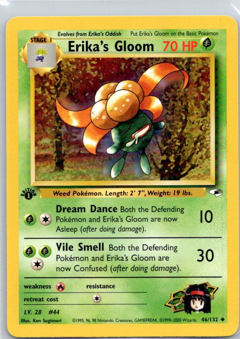 Erika's Gloom (46) 1st Edition Uncommon Gym Heroes 046/132 NM