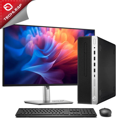 HP Desktop PC i5 8th Hexa-Core, up to 32GB RAM, 4TB SSD, 24" Monitors Windows 11