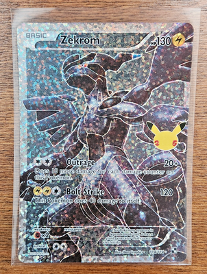 Pokémon TCG Celebrations - Zekrom Full Art 25th Anniversary | eBay