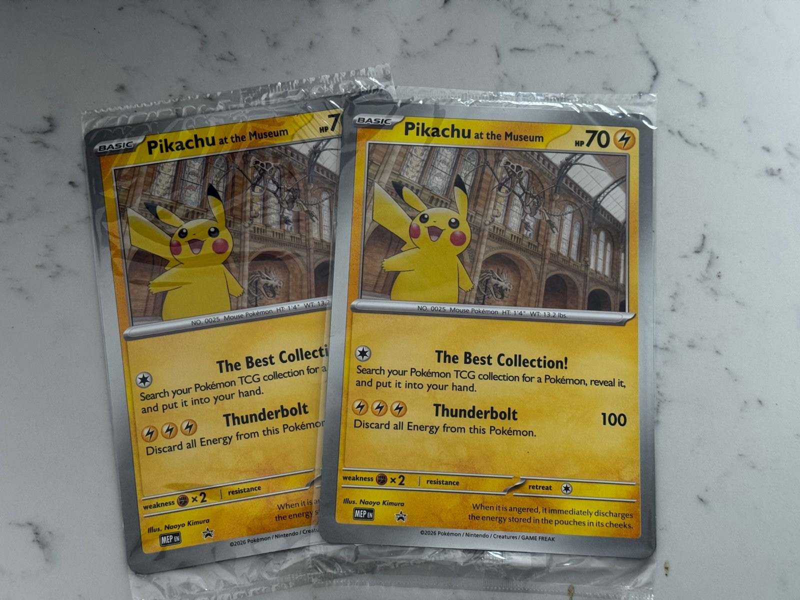 2 X SEALED Pikachu At The Museum - Oversized Promo Card - Natural History Museum
