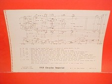 1959 Chrysler Imperial Crown Convertible Lebaron Sedan Frame Dimension Chart 1959 Chrysler Imperial Crown Convertible Lebaron Sedan Frame Dimension Chart