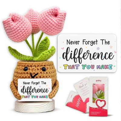 Handmade Positive Tulip Flower Crochet  Never Forget The Different That You M...
