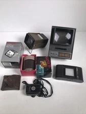 Lot Of 35mm Camera Pana-Vue 2 Lighted 2x2 Slide View Master Zadux Guild Baia I