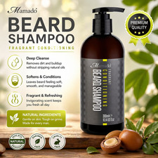 Premium Mamado Beard Shampoo 10z Deep Clean Soft Softening Fresh Scent Fast Ship