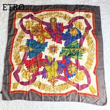 ETRO Large Scarf Silk 100 All over Print Made in Italy Accessories Multicolor