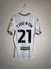 Swansea City 2023/24 Match Issued Home Football Shirt *TJOE-A-ON* L 
