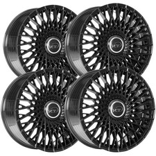Set Of 4 Vct Assassin 22x8.5 5x1155x120 38mm Gloss Black Wheels Rims