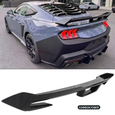 For Ford Mustang 24 25 DH Style Rear Trunk Wickerbill Spoiler Wing Carbon fiber