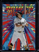 2025 Topps Chrome Update Nick Kurtz Power Players RC Rookie #PP-30 Athletics