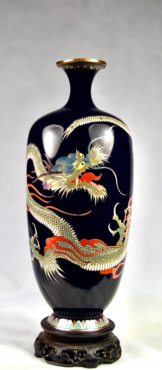 日本景泰蓝龙在日本古董花瓶| eBay