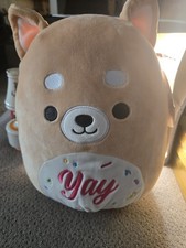 NEW Original Squishmallows Angie Shiba Brown Dog 10" Celebration Graduation YAY