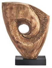 Kobolo Dekofigur Dekoskulptur Deko-Objekt Dekoaufsteller FLOW aus Holz in braun