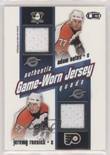 2002 Pacific Heads Up Game-Worn Jersey Quads Adam Oates Jeremy Roenick HOF 8d2