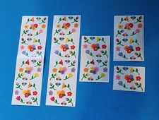  Lot Of Vintage 80’s Mrs. Grossman’s FLOWERS Leaves Stickers Strips Rose Tulip