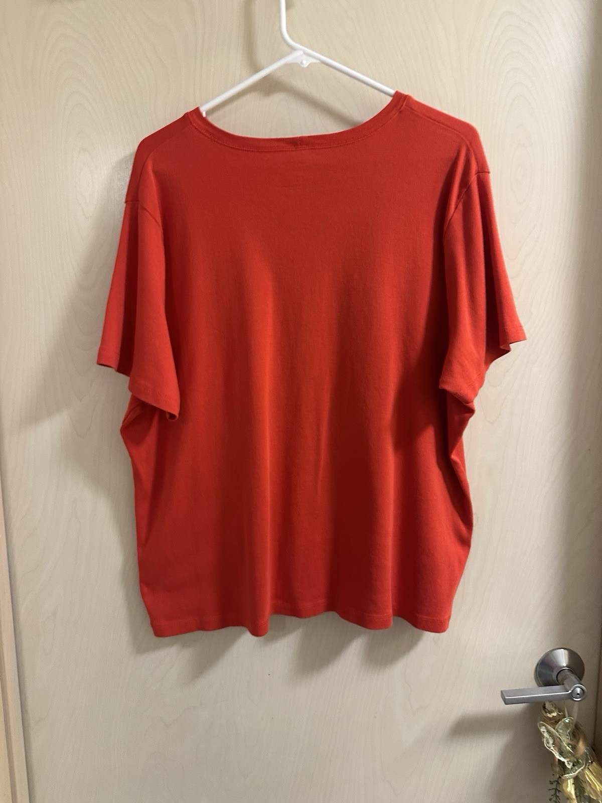 Talbots Elevated Basics Pima Cotton Red Short Sle… - image 2