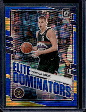 2020-21 Donruss Optic Nikola Jokic Elite Dominators Blue Pulsar Prizm Nuggets