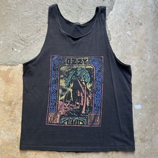 Vintage 90s Ozzy Surfboards Single Stitch Tank Top Surf Tee USA Made Faded Large