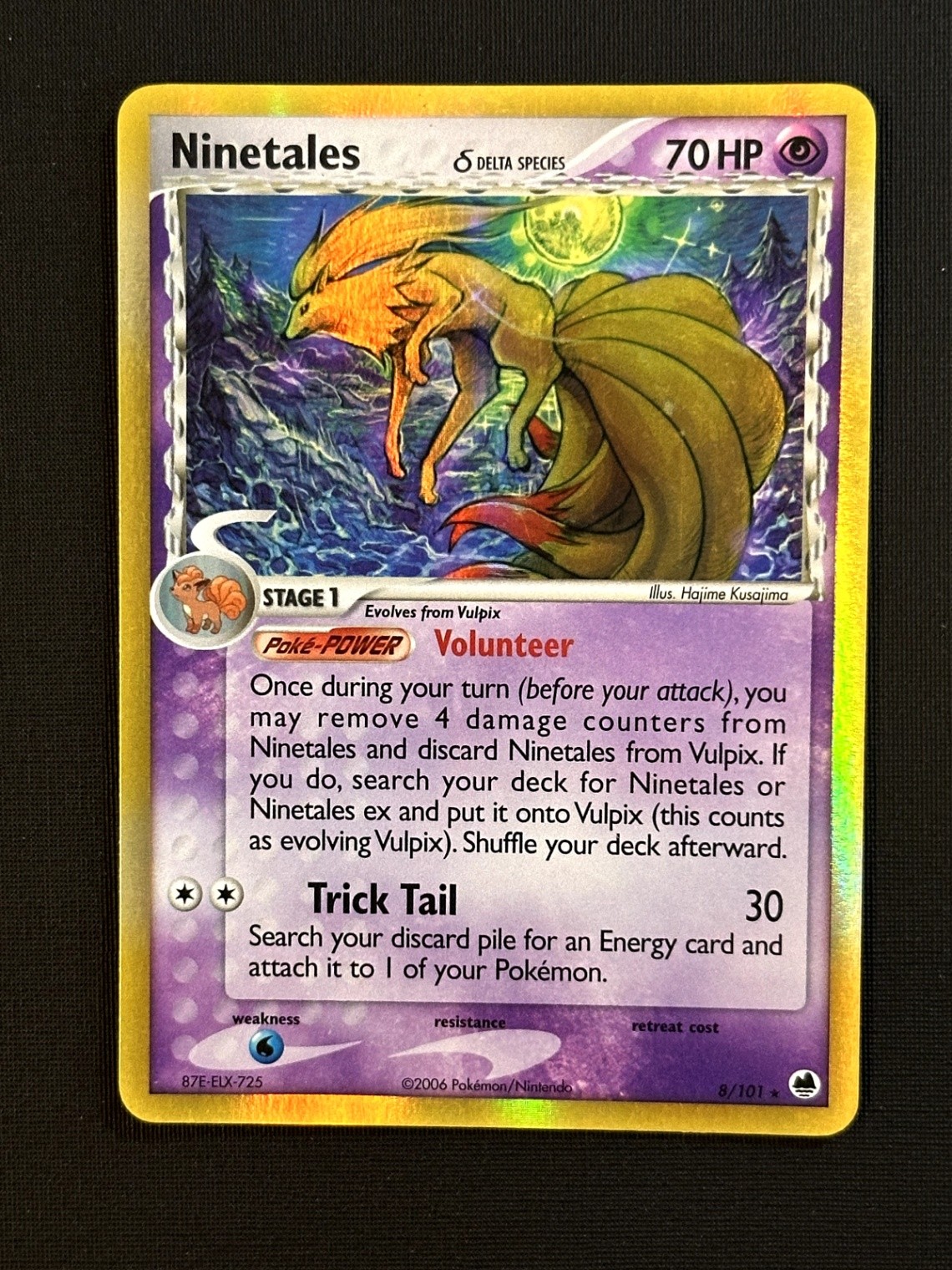 Ninetales (Delta Species) Holo Rare Dragon Frontiers 8/101 NM