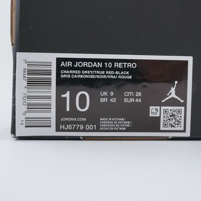 2025 Nike Air Jordan 10 X Retro OG Shadow Charred Grey AJ10 HJ6779