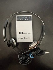 Vintage General Electric AM Headset Radio Model GE 7-1110A w/OEM Headset