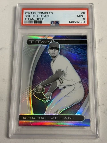 SHOHEI OHTANI 2021 PANINI CHRONICLES TITAN HOLO SILVER PRIZM PSA 9 MINT