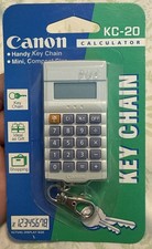 Vintage Canon KC-20 Mini Calculator Key Chain Rare 1998 New Sealed