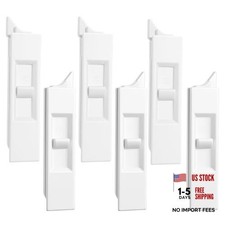 6 PCS Window Latch Replacement, White Window Tilt Latch Vinyl Spring Sliding