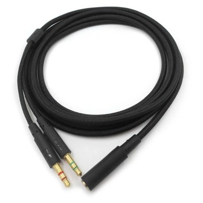 2 in1 für HyperX Cloud Core/Cloud II/Cloud Mix/Flight/Alpha 22cm Splitter Kabel