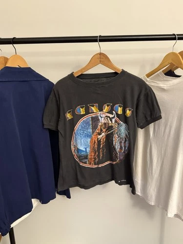 70s Kansas Monolith Concert Band Tour T Shirt F 1970s vintage concert t-shirt, vintage, size S, single stitch, B+ condition