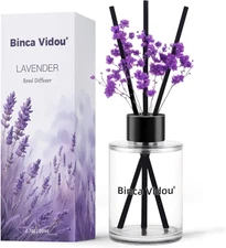 Reed Diffuser,  Lavender Reed Oil Diffusers Set for Office Decor Bedroom Living 
