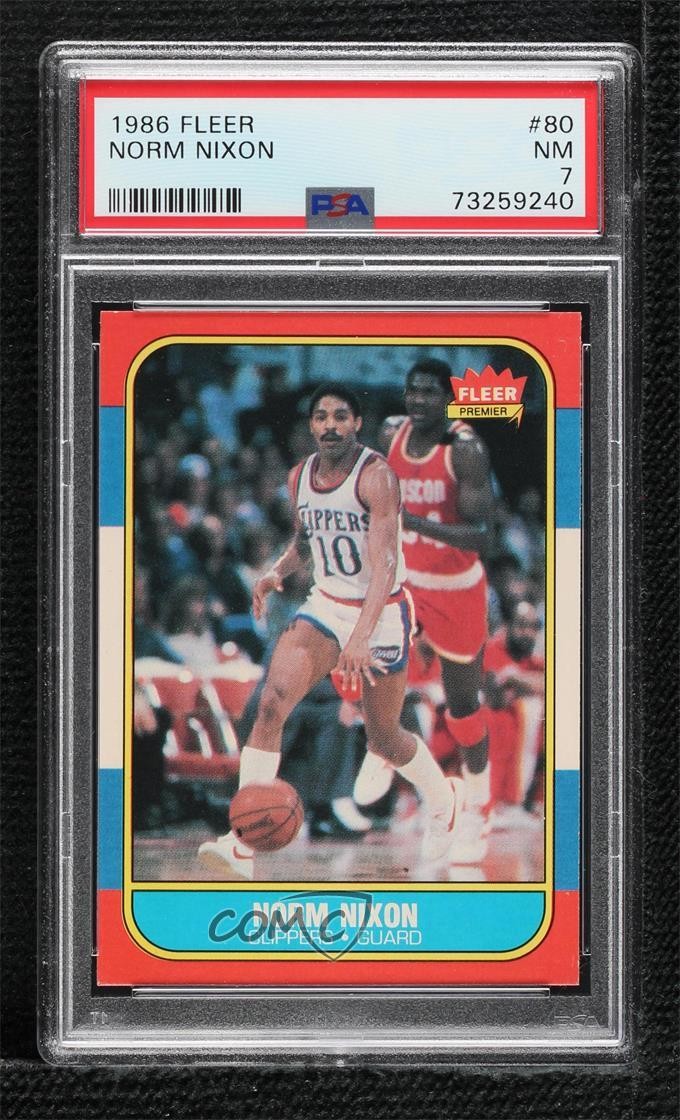 1986-87 Fleer Norm Nixon #80 PSA 7