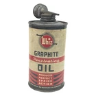 Vintage Whiz Graphite Penetrating Oil Can Hollingshead 6" Gas Station Tin Sign