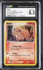 CGC 8.5 Vulpix 2007 EX Power Keepers 69/108 Reverse Holo STAMPED Pokemon Card