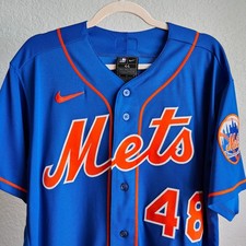 Nike Authentic New York Mets #48 deGrom Elite On-Field Blue Jersey Size-44 NoTAG